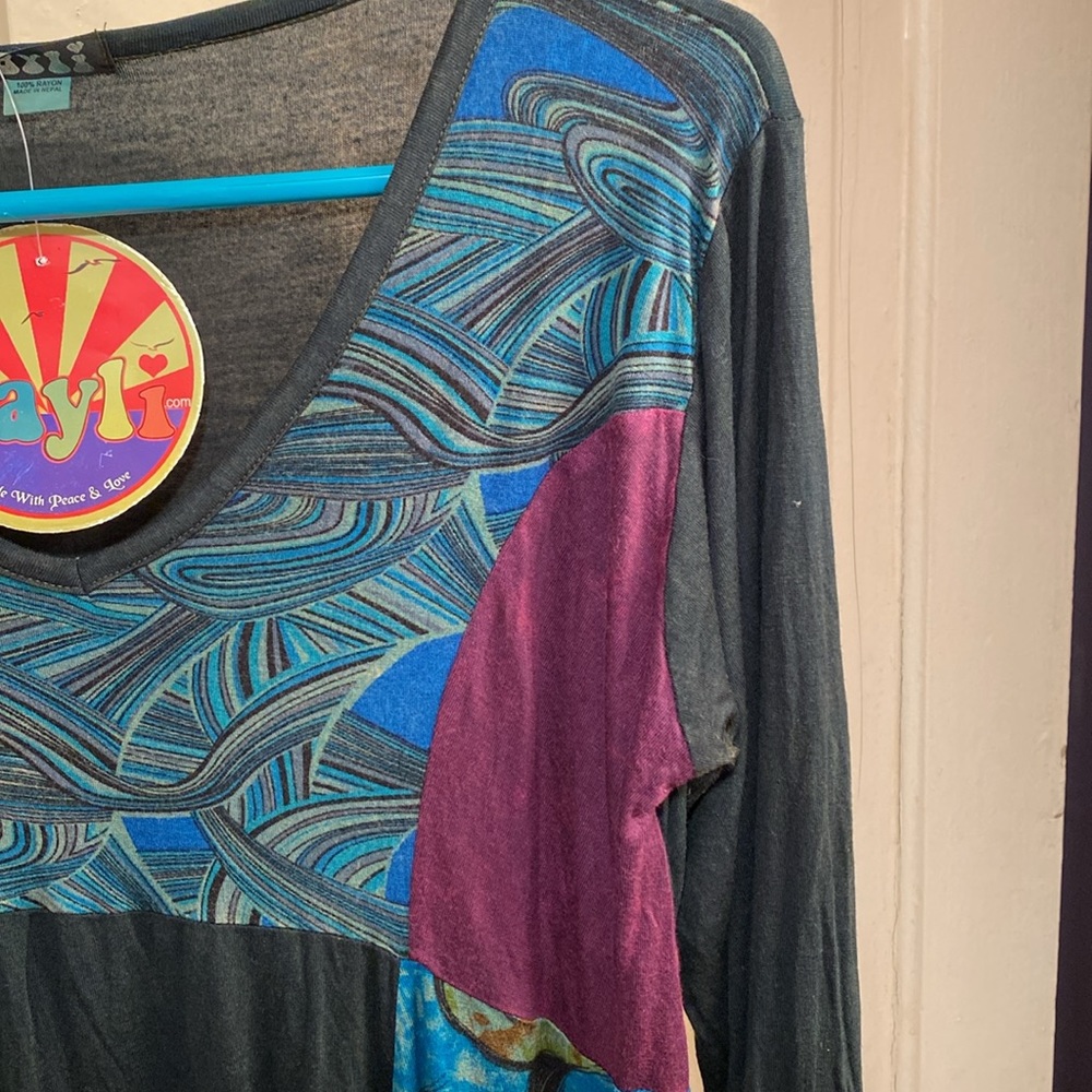MULTI PATTERN DRESS - Picture 3 of 12